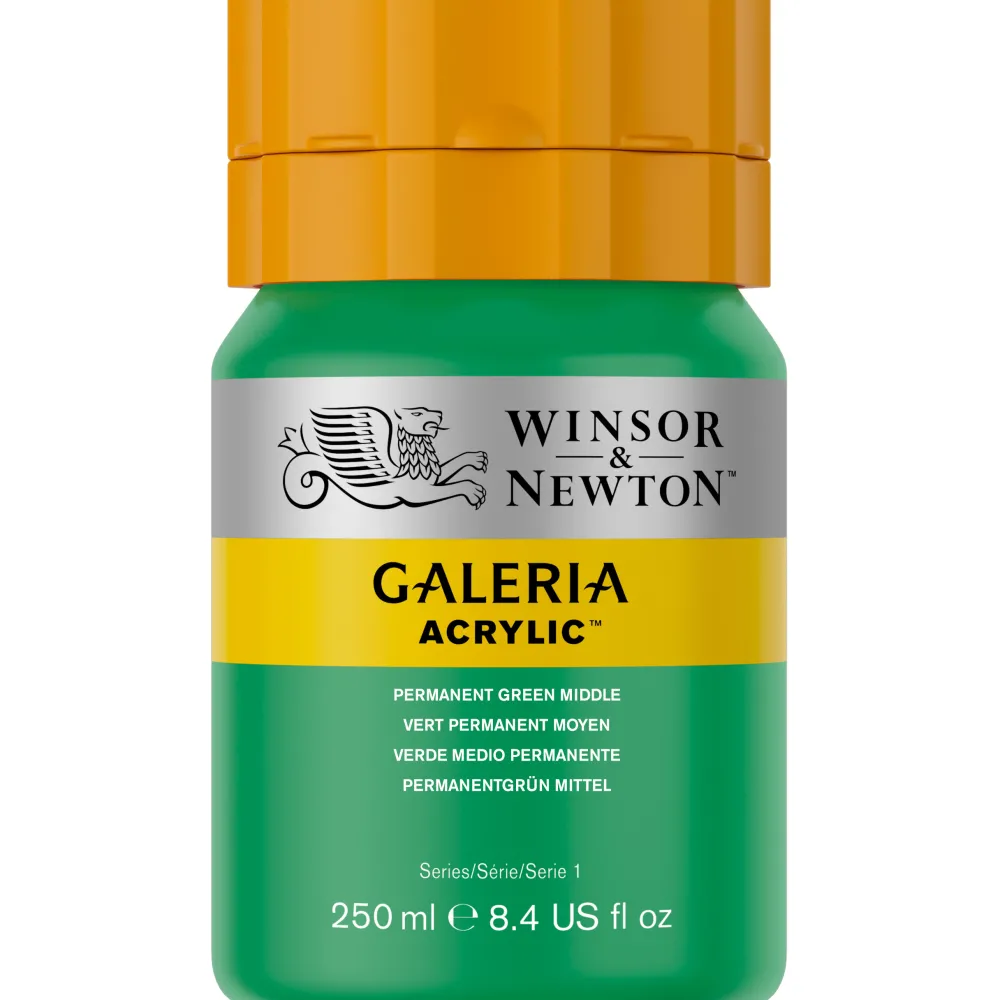 Winsor & Newton Farba akrylowa Galeria - - 484, Permanent Green Middle, 250 ml > Farby Akrylowe