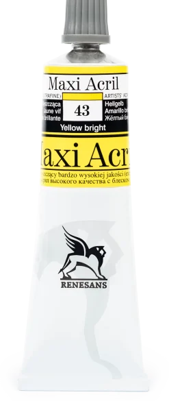 Renesans Farba akrylowa Maxi Acril - - 43, yellow bright, 60 ml > Farby Akrylowe