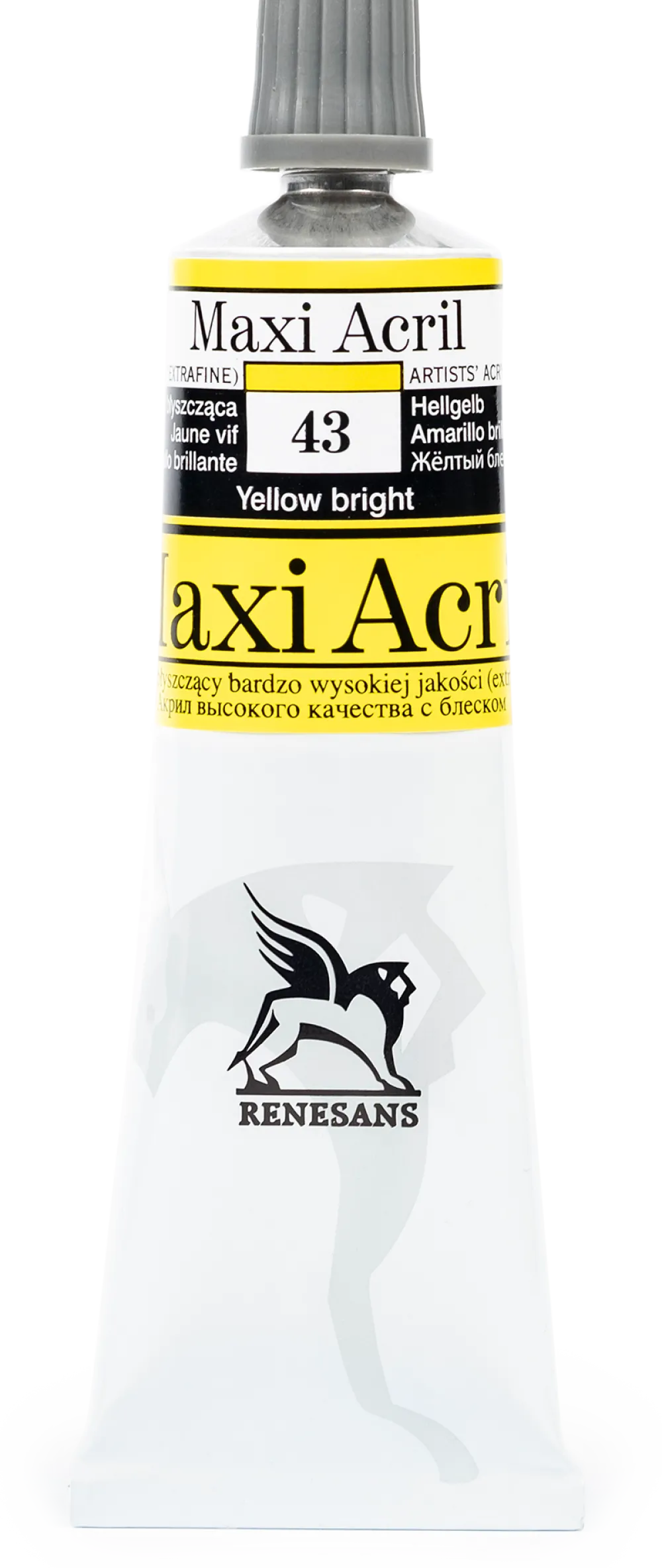 Renesans Farba akrylowa Maxi Acril - - 43, yellow bright, 60 ml > Farby Akrylowe