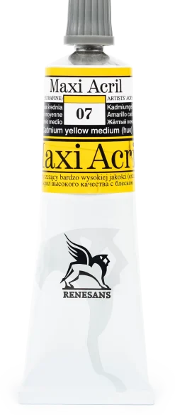 Renesans Farba akrylowa Maxi Acril - - 07, cadmium yellow medium hue, 60 ml