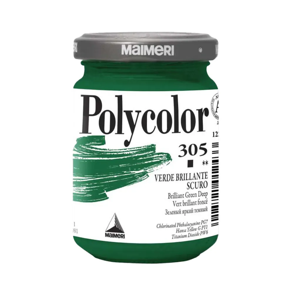 Maimeri Farba akrylowa Polycolor - - 305, Bright Green Deep, 140 ml