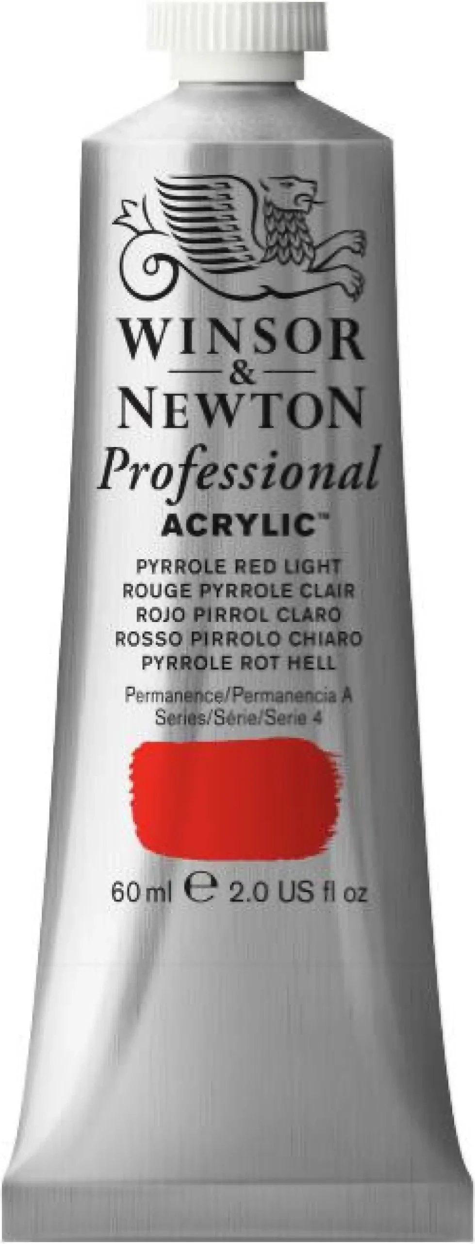 Winsor & Newton Farba akrylowa Professional Acrylic - - Pyrrole Red Light, 60 ml > Farby Akrylowe