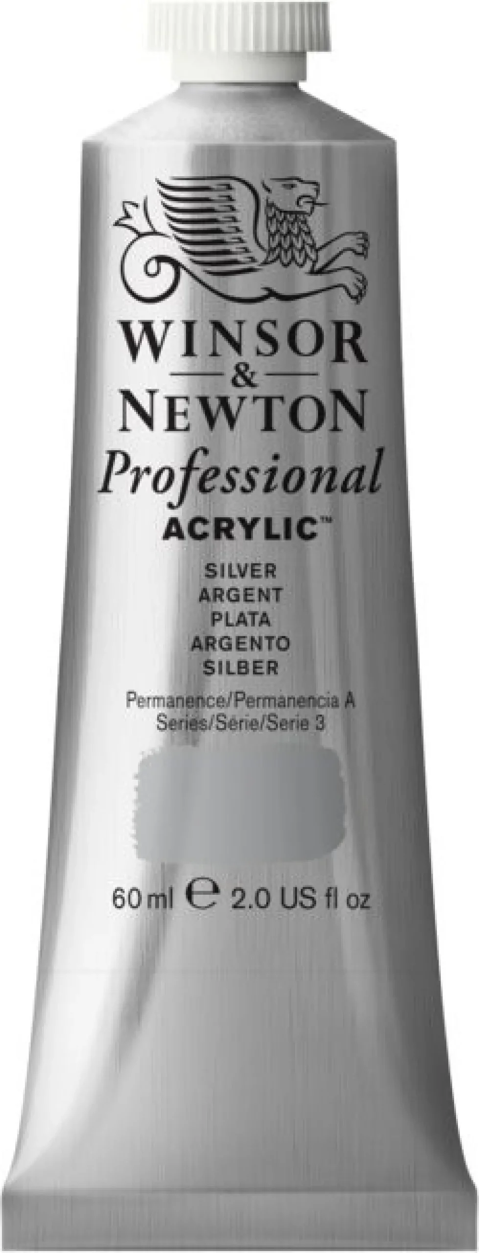 Winsor & Newton Farba akrylowa Professional Acrylic - - Silver, 60 ml > Farby Akrylowe
