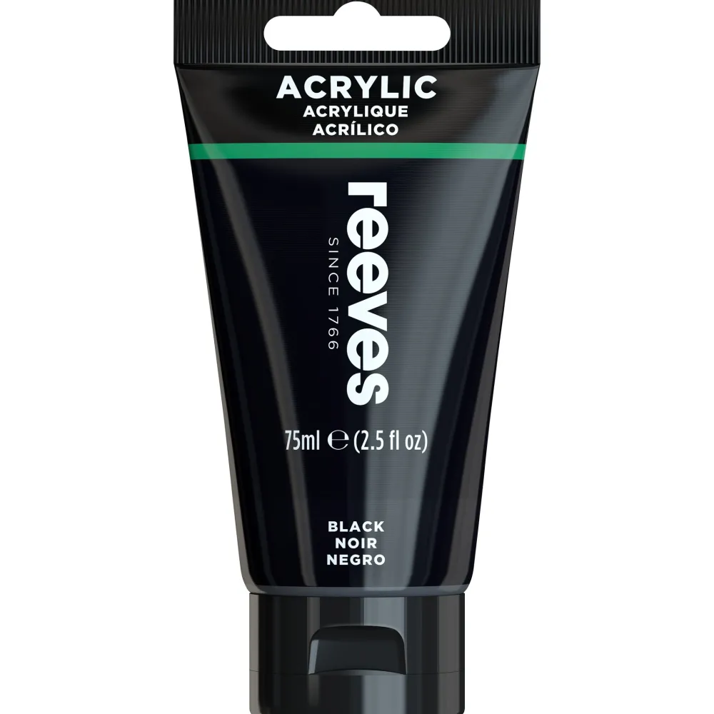 Reeves Farba akrylowa - - Black, 75 ml > Farby Akrylowe