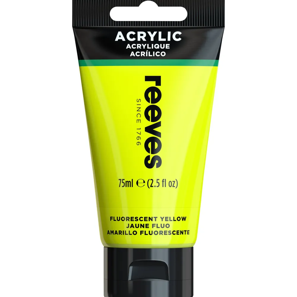 Reeves Farba akrylowa - - Fluorescent Green, 75 ml > Farby Akrylowe
