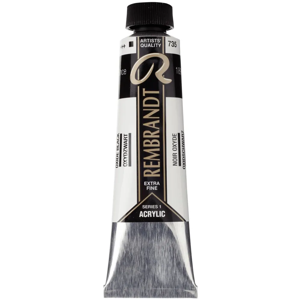 Rembrandt Farba akrylowa - - Oxide Black, 40 ml > Farby Akrylowe