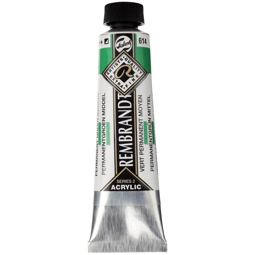 Rembrandt Farba akrylowa - - Permanent Green Medium, 40 ml > Farby Akrylowe