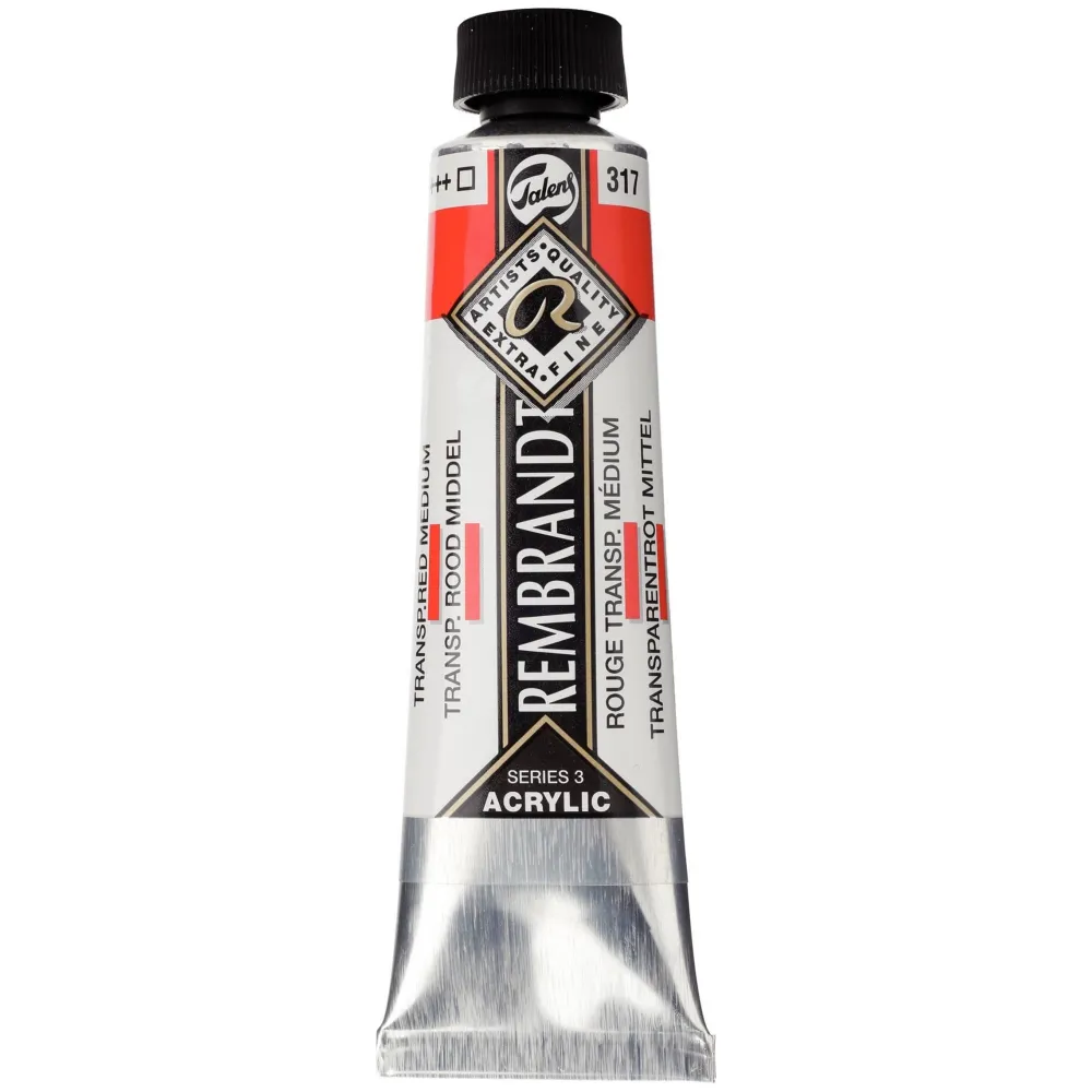Rembrandt Farba akrylowa - - Transparent Red Medium, 40 ml > Farby Akrylowe