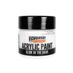 Pentart Farba akrylowa świecąca w ciemności - - pomarańczowa 30 ml > Farby Akrylowe|Farby Dekoracyjne