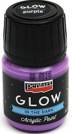 Pentart Farba akrylowa świecąca w ciemności - - fioletowa 30 ml