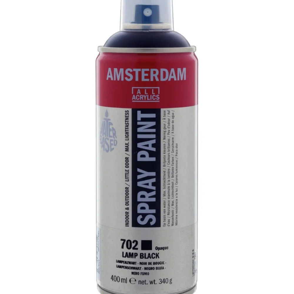 Amsterdam Farba akrylowa w sprayu - - 702, Lamp Black, 400 ml