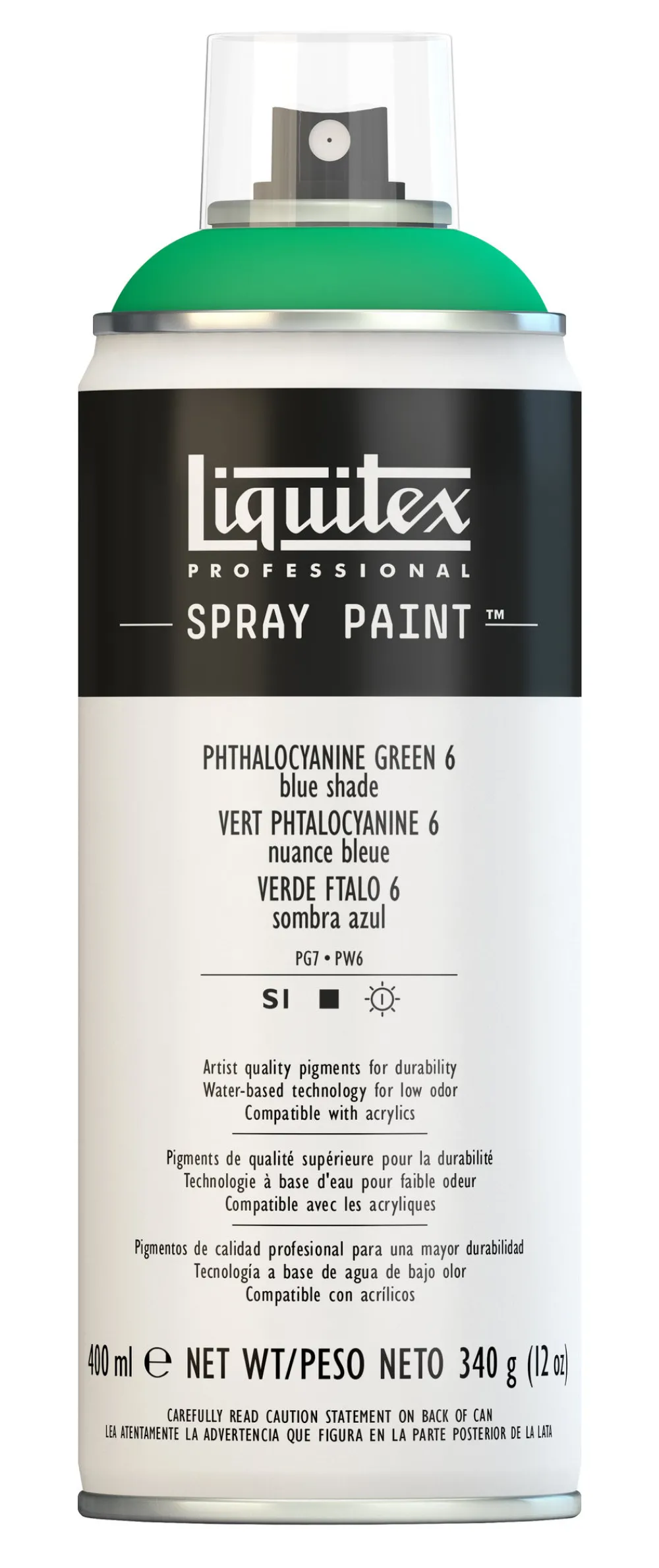 Liquitex Farba akrylowa w spray'u - - Phthalo Green 6, 400 ml > Farby Akrylowe