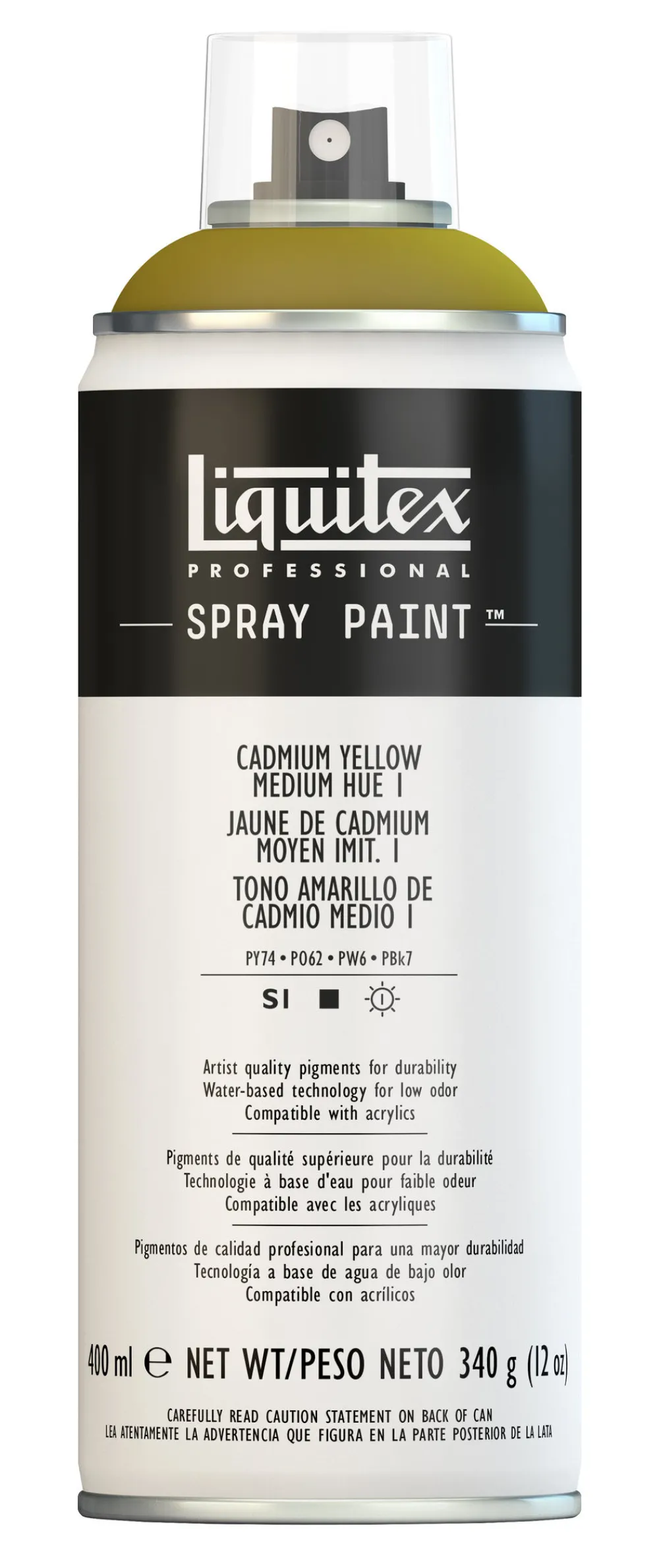 Liquitex Farba akrylowa w spray'u - - Cadmium Yellow Medium Hue 1, 400 ml