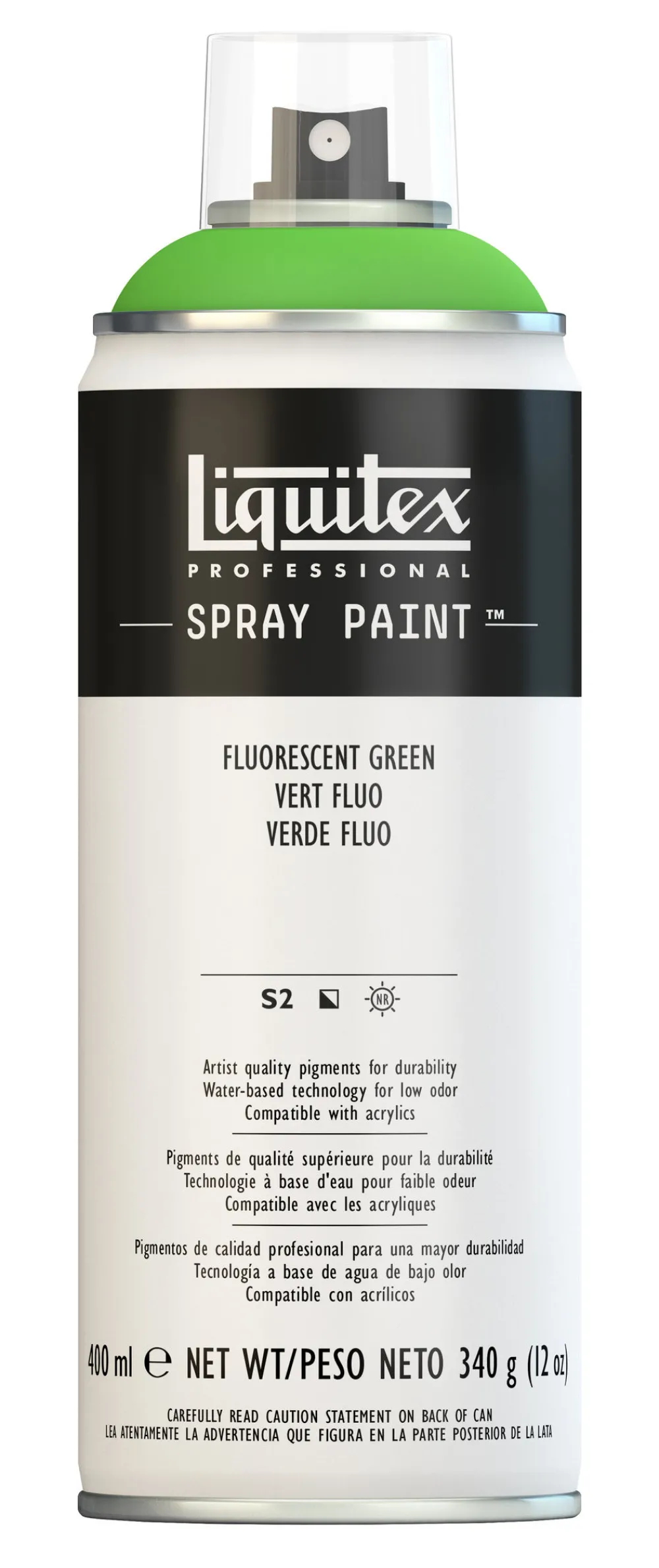Liquitex Farba akrylowa w spray'u - - Fluorescent Green, 400 ml