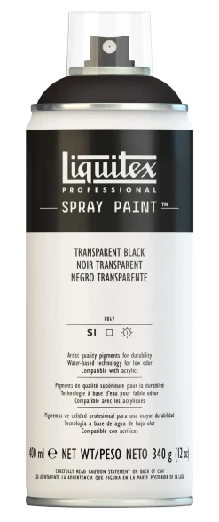 Liquitex Farba akrylowa w spray'u - - Transparent Black, 400 ml
