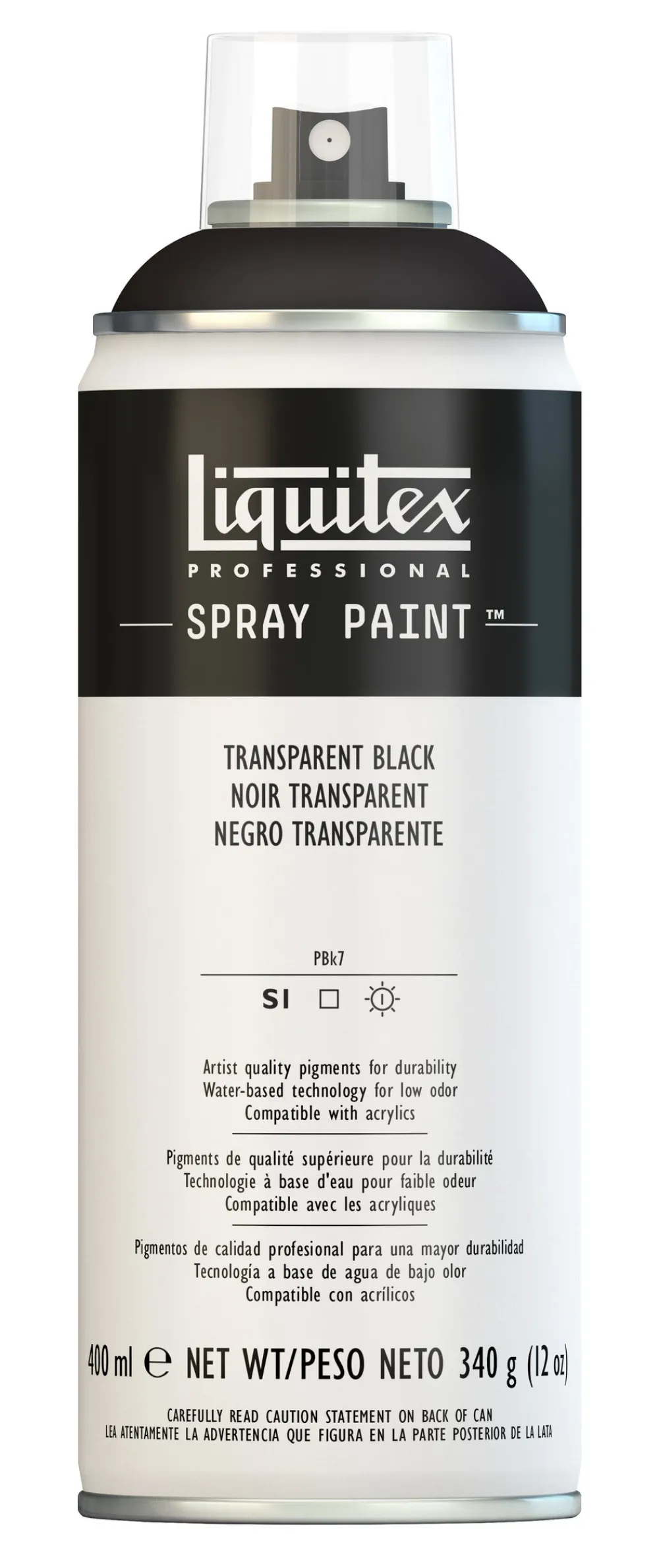 Liquitex Farba akrylowa w spray'u - - Transparent Black, 400 ml