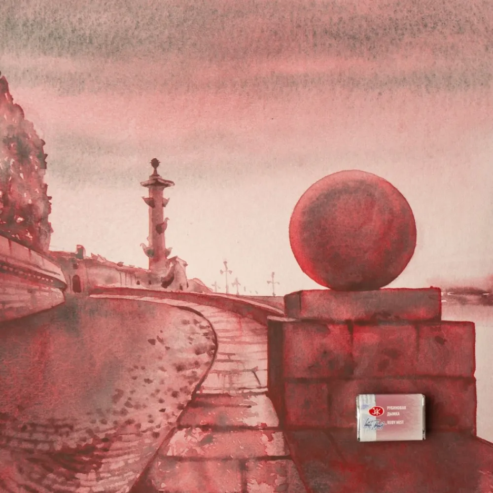St. Petersburg Farba akwarelowa Białe Noce - - Ruby Mist, kostka