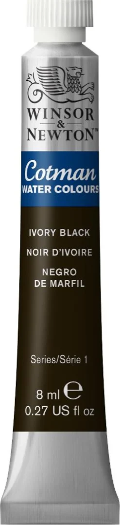 Winsor & Newton Farba akwarelowa Cotman - - Ivory Black, 8 ml