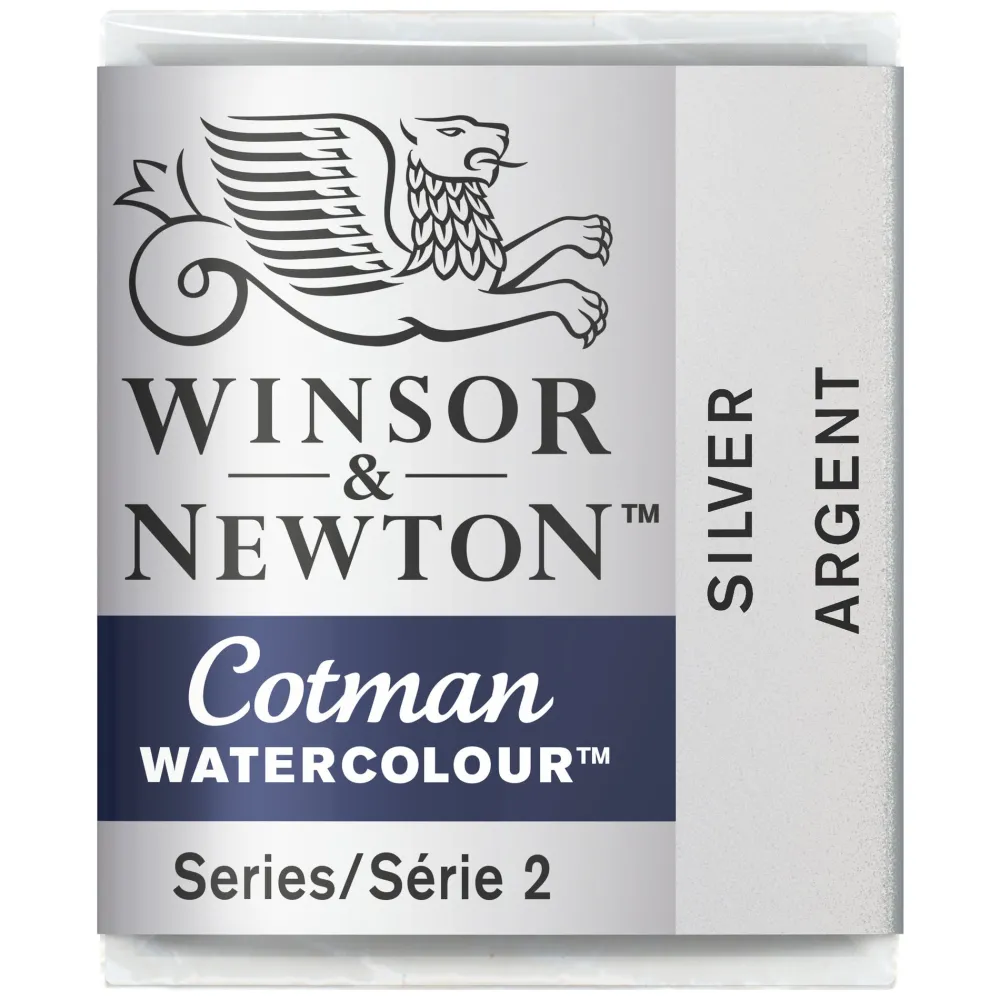 Winsor & Newton Farba akwarelowa Cotman - - Silver, półkostka