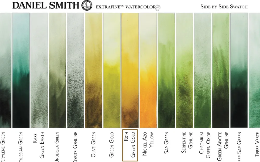 Daniel Smith Farba akwarelowa Extra Fine - - Rich Green Gold, 5 ml