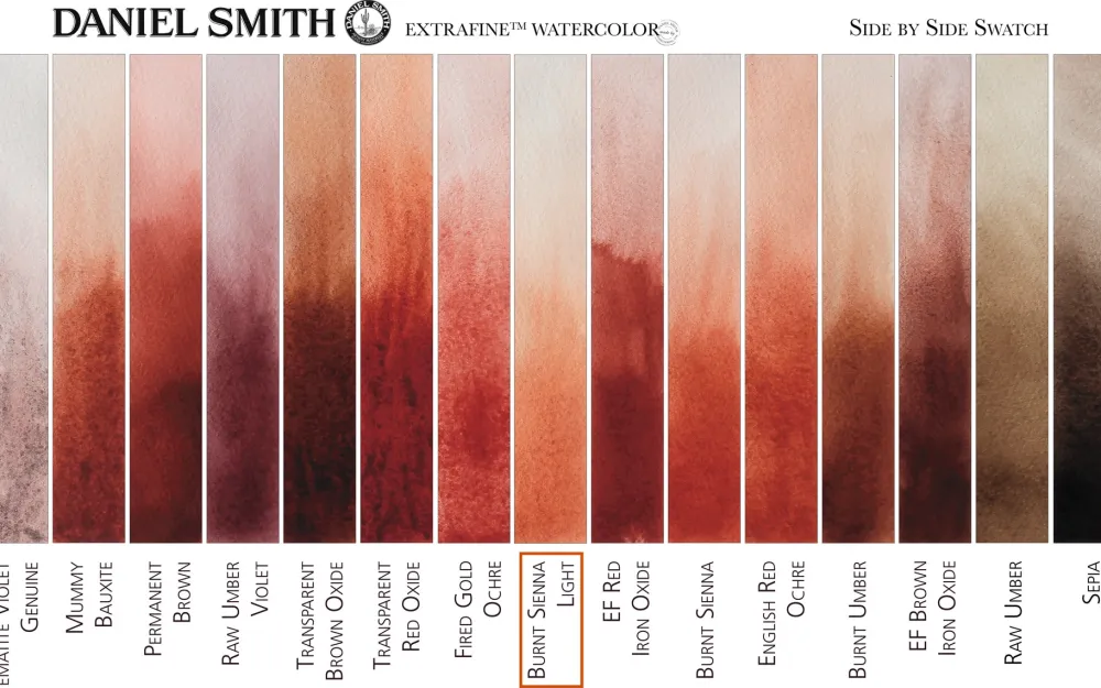 Daniel Smith Farba akwarelowa Extra Fine w półkostce - - Burnt Sienna Light > Farby Akwarelowe