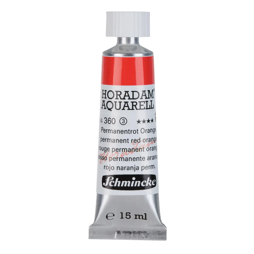 Schmincke Farba akwarelowa Horadam Aquarell - - 360, Permanent Red Orange, 15 ml