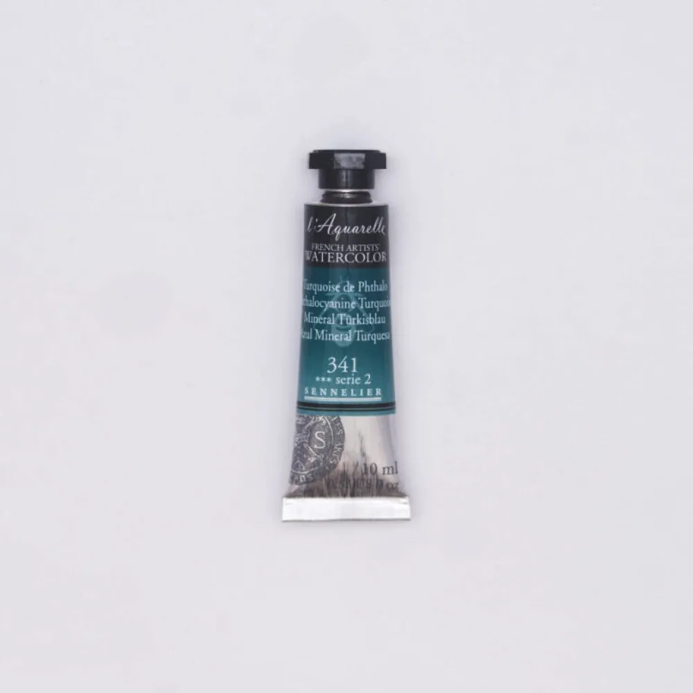 Sennelier Farba akwarelowa l’Aquarelle - - 341, Phthalocyanine Turquoise, 10 ml > Farby Akwarelowe