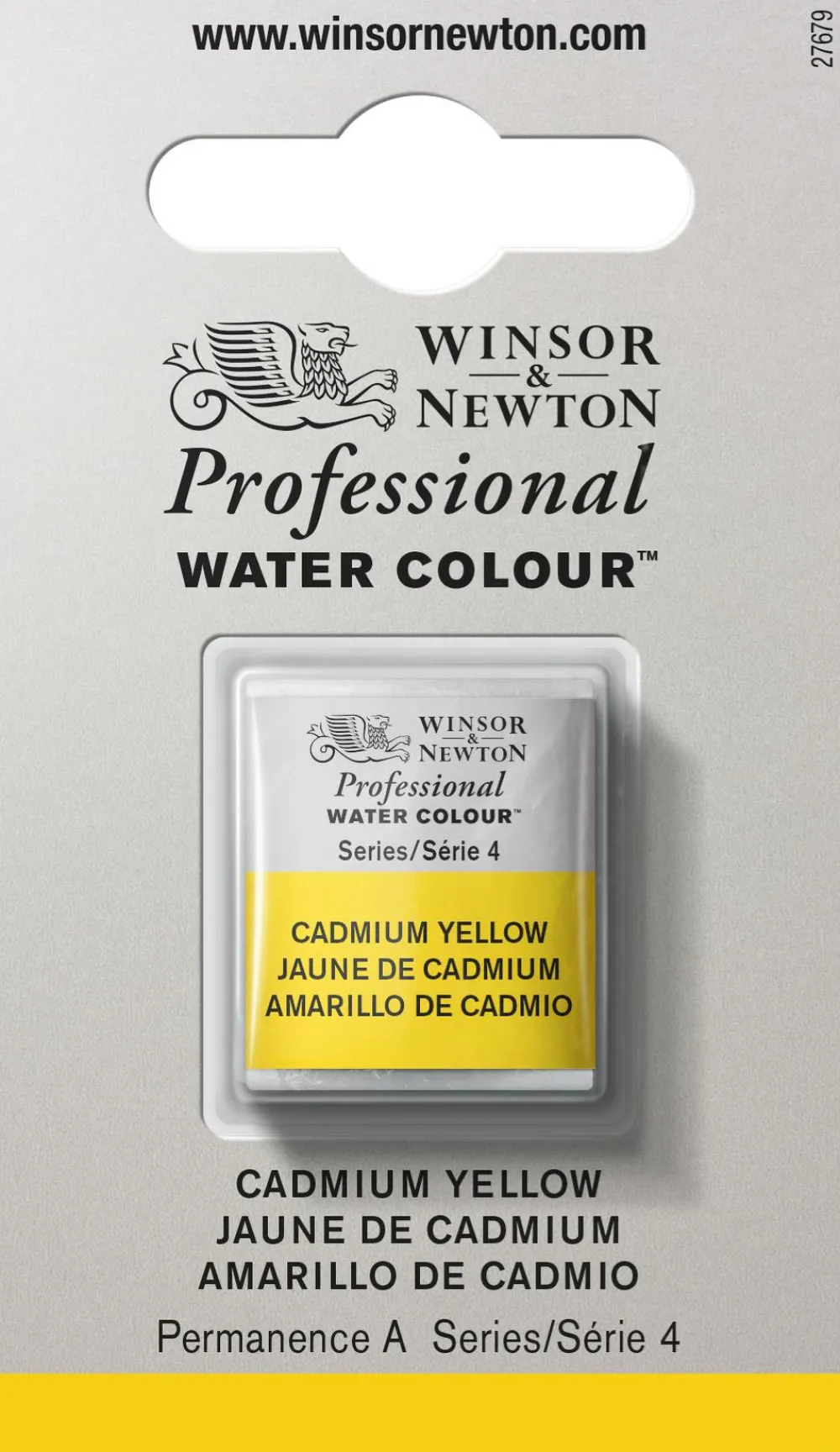 Winsor & Newton Farba akwarelowa Professional w półkostce - - Cadmium Red Deep > Farby Akwarelowe