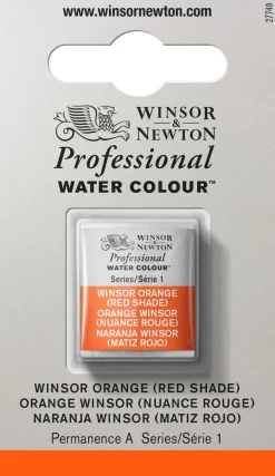 Winsor & Newton Farba akwarelowa Professional w półkostce - - Winsor Orange (Red Shade)