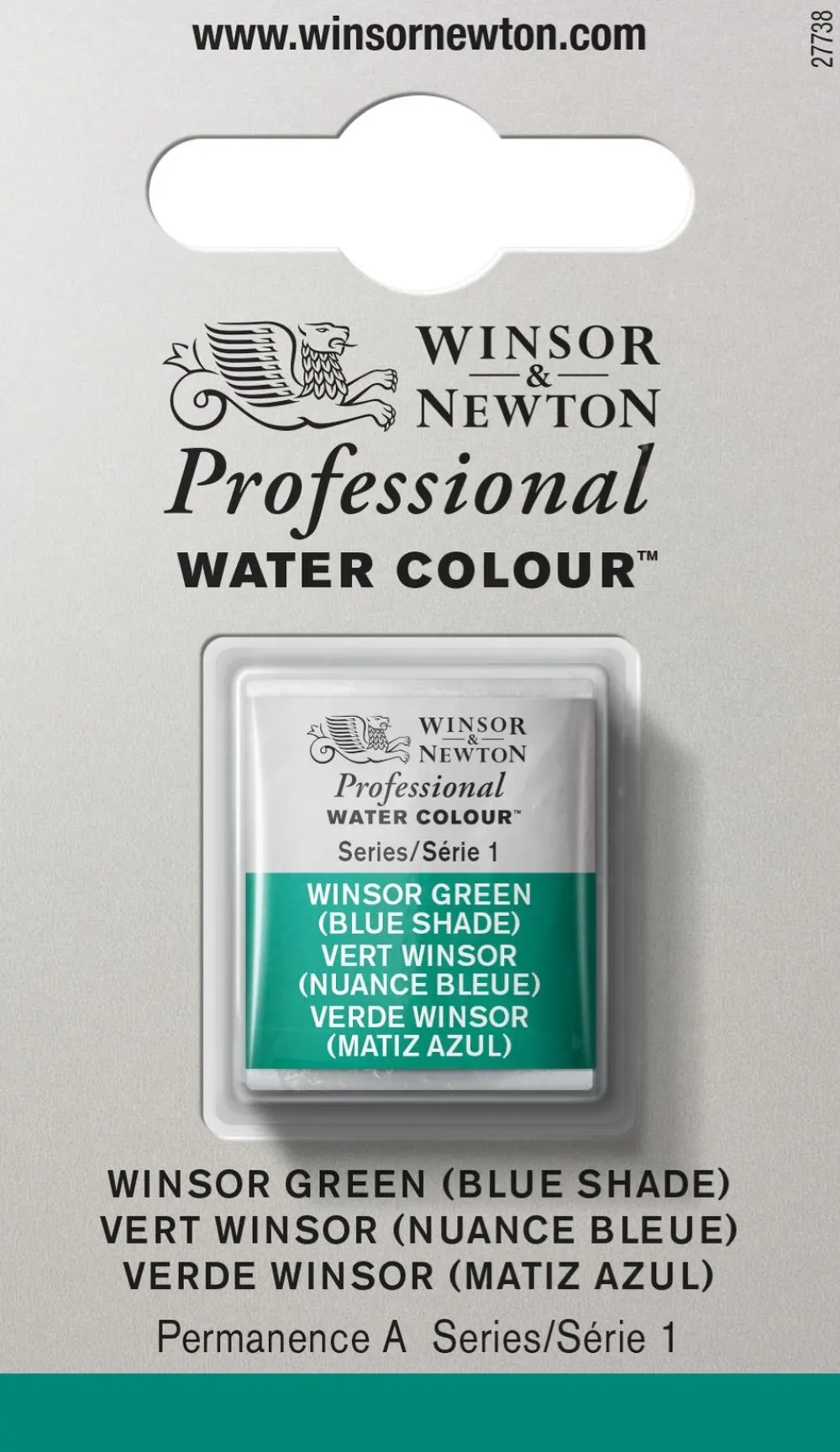 Winsor & Newton Farba akwarelowa Professional w półkostce - - Winsor Blue (Green Shade) > Farby Akwarelowe