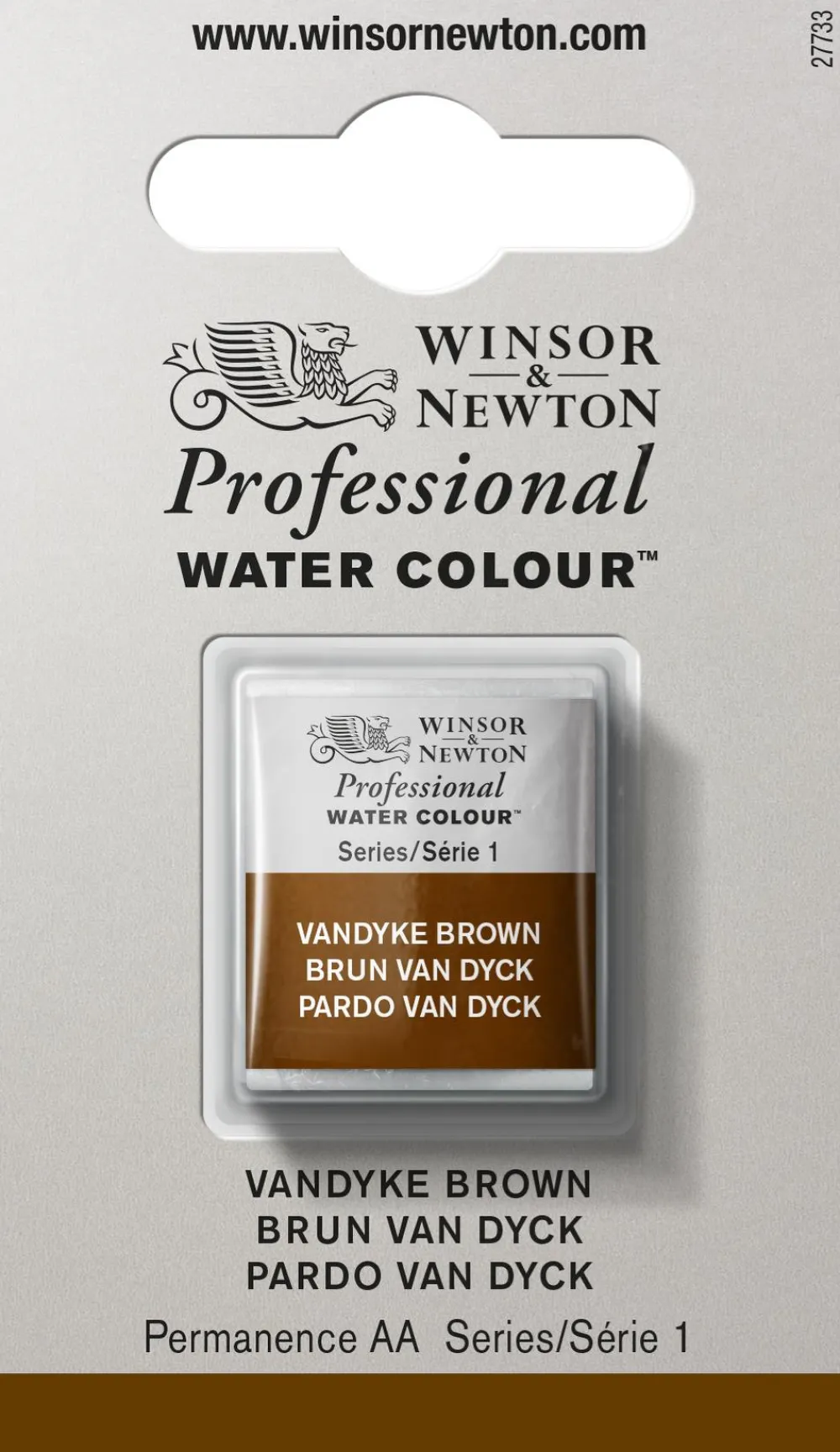 Winsor & Newton Farba akwarelowa Professional w półkostce - - Burnt Umber > Farby Akwarelowe