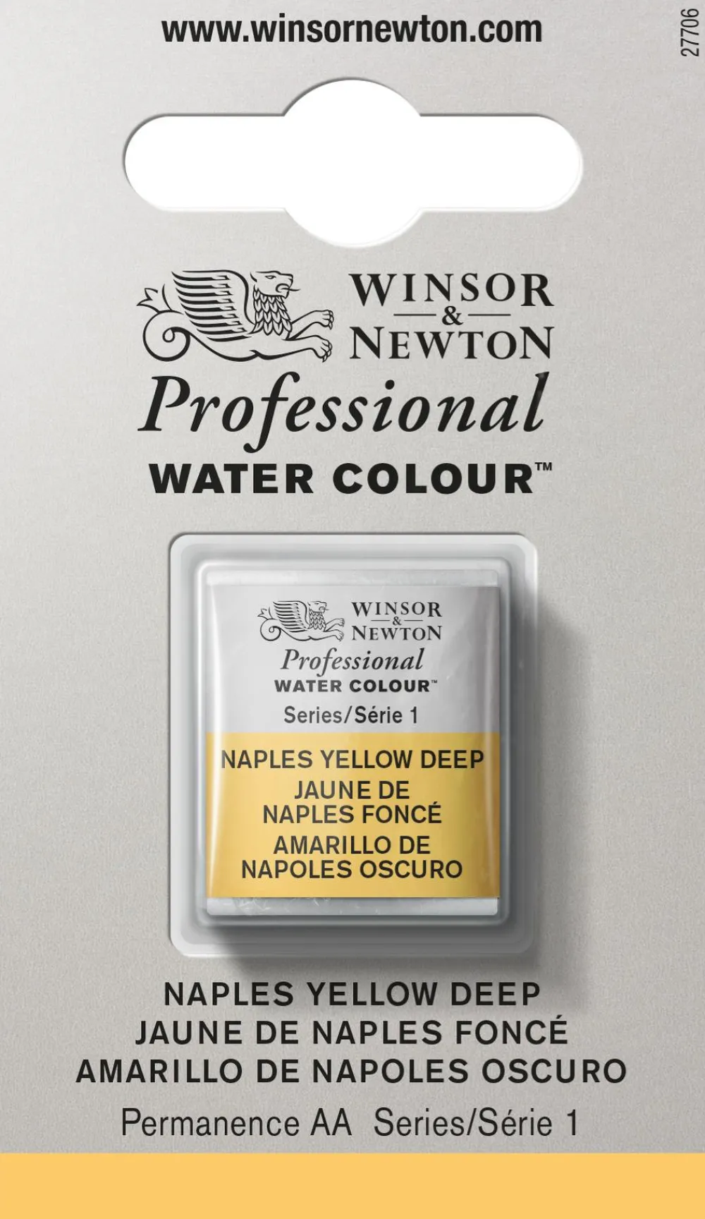 Winsor & Newton Farba akwarelowa Professional w półkostce - - Naples Yellow > Farby Akwarelowe