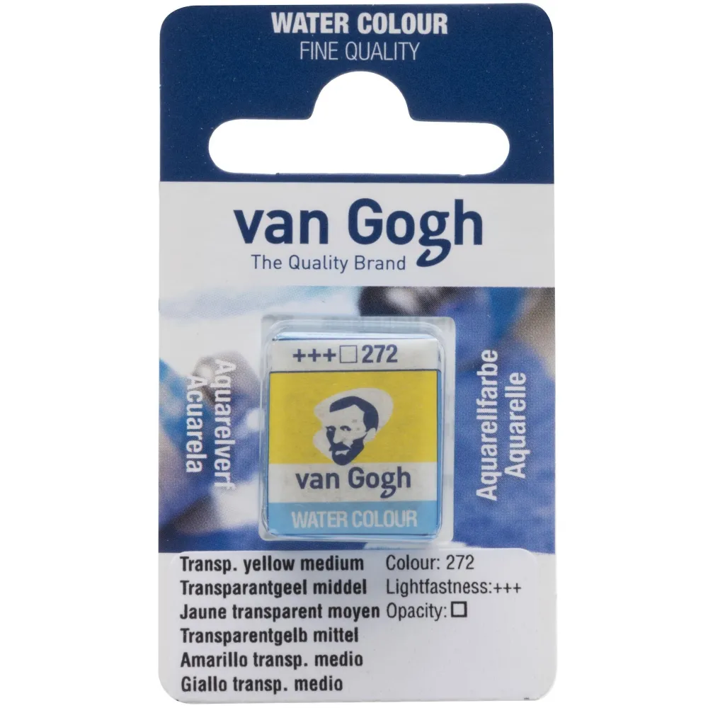 Van Gogh Farba akwarelowa w kostce - - 272 Transparent Yellow Medium