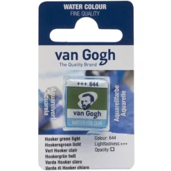 Van Gogh Farba akwarelowa w kostce - - 644 Hooker Green Light