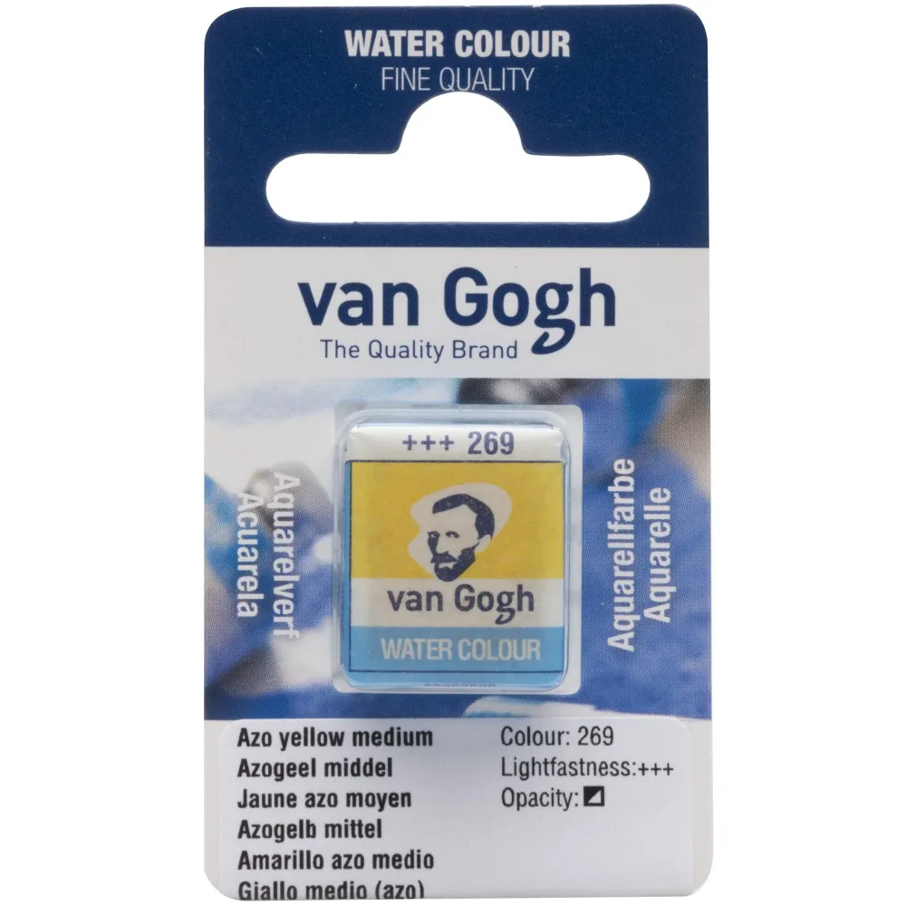 Van Gogh Farba akwarelowa w kostce - - 269 Azo Yellow Medium