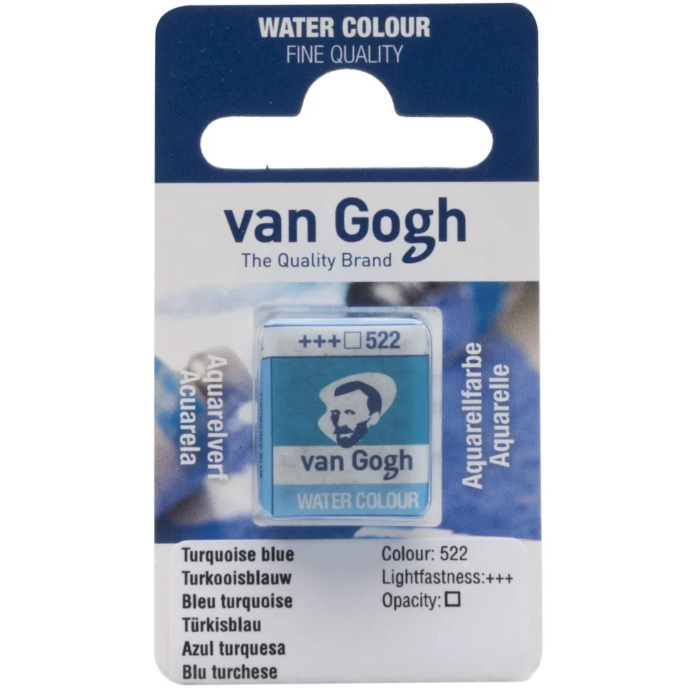 Van Gogh Farba akwarelowa w kostce - - 522 Turquoise Blue