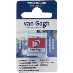Van Gogh Farba akwarelowa w kostce - - 370 Permanent Red Light > Farby Akwarelowe