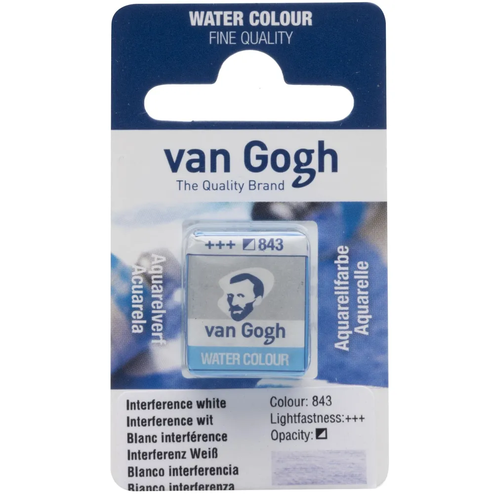 Van Gogh Farba akwarelowa w kostce - - 843 Interference White