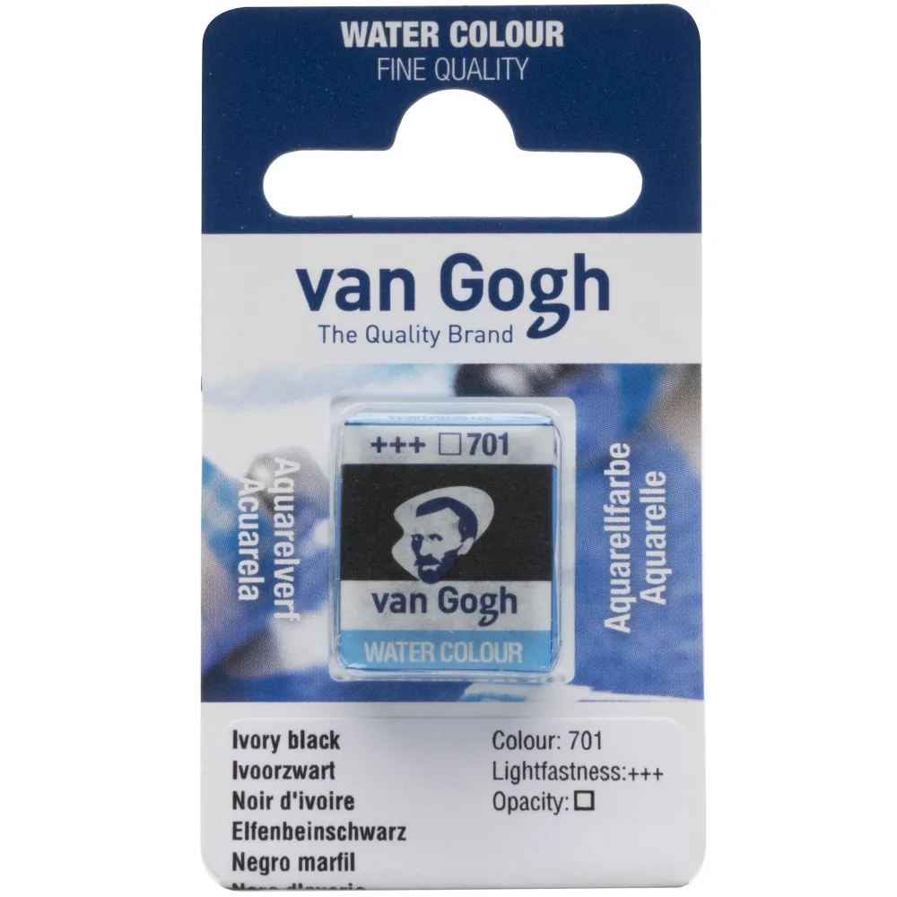 Van Gogh Farba akwarelowa w kostce - - 701 Ivory Black