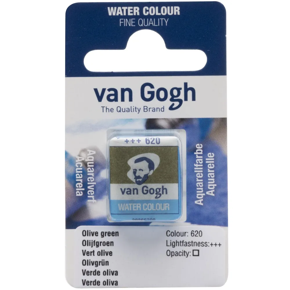 Van Gogh Farba akwarelowa w kostce - - 620 Olive Green