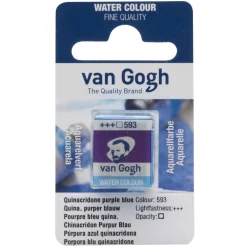 Van Gogh Farba akwarelowa w kostce - - 593 Quinacridone Purple Blue