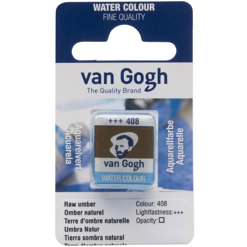 Van Gogh Farba akwarelowa w kostce - - 408 Raw Umber > Farby Akwarelowe