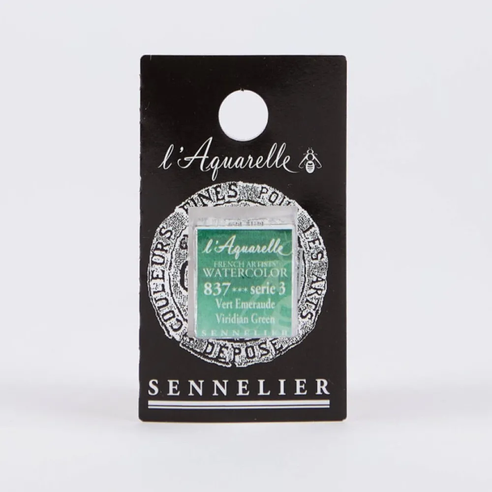 Sennelier Farba akwarelowa w półkostce l’Aquarelle - - 837, Viridian Green