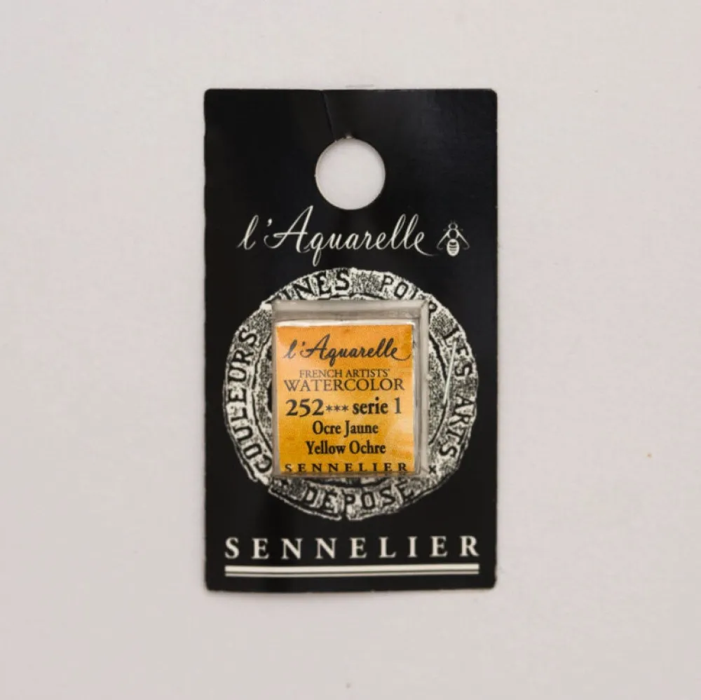 Sennelier Farba akwarelowa w półkostce l’Aquarelle - - 252 Yellow Ochre