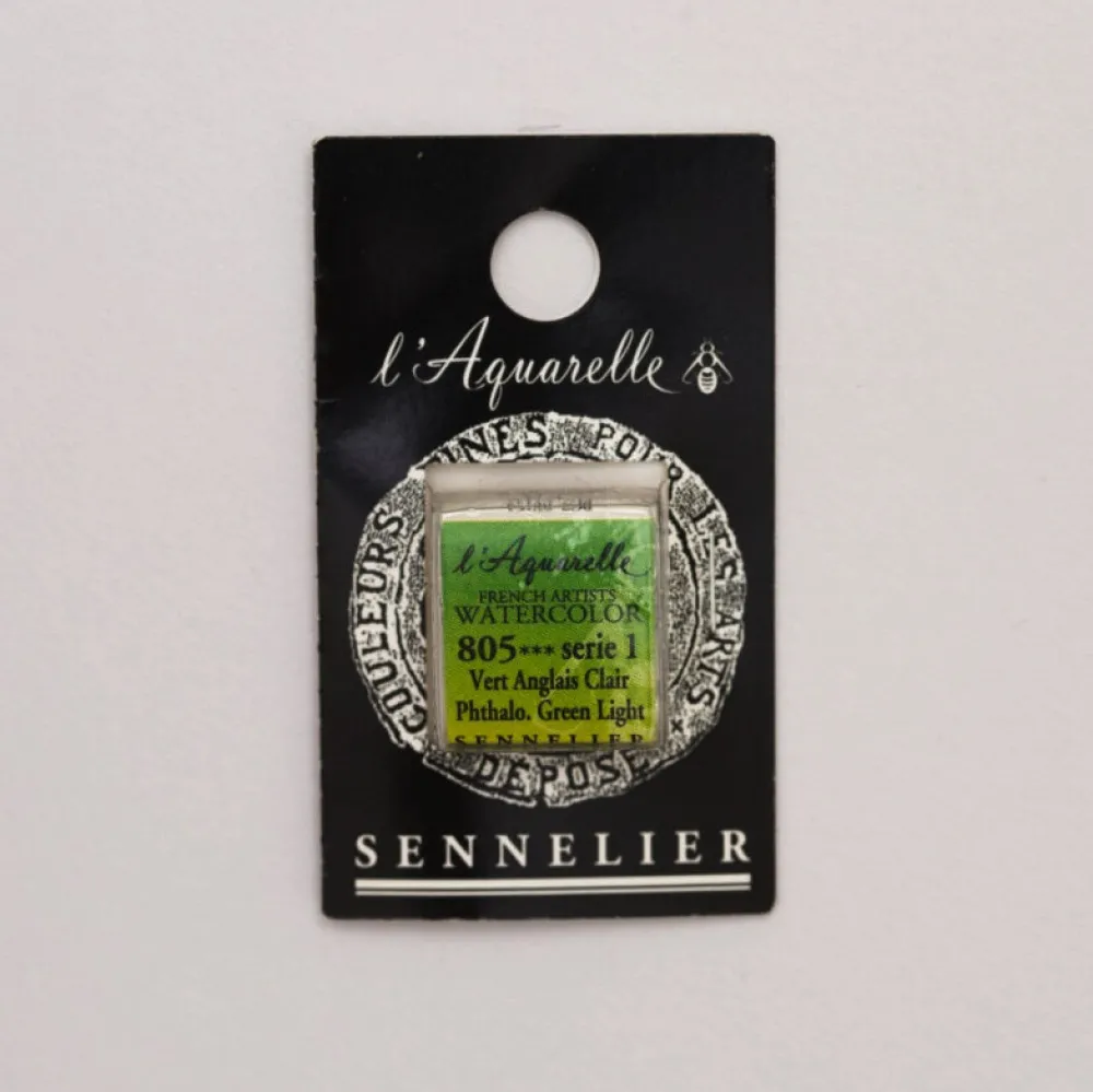 Sennelier Farba akwarelowa w półkostce l’Aquarelle - - 807 Phthalo Green Deep > Farby Akwarelowe