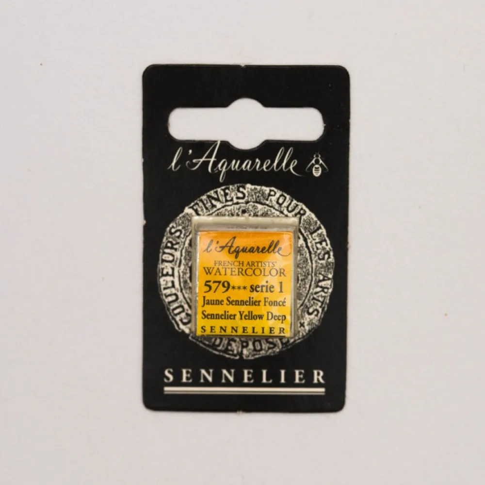 Sennelier Farba akwarelowa w półkostce l’Aquarelle - - 579 Yellow Deep