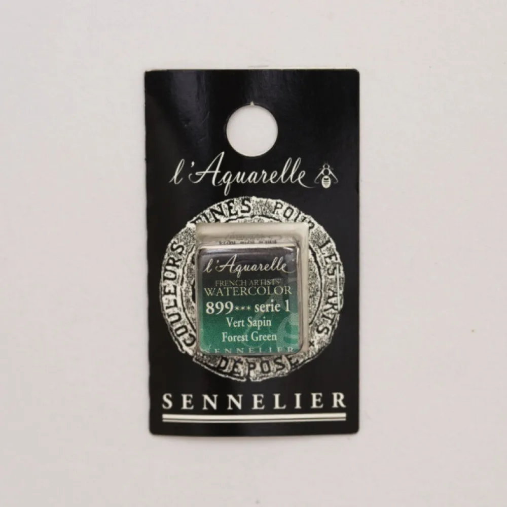 Sennelier Farba akwarelowa w półkostce l’Aquarelle - - 899 Forest Green