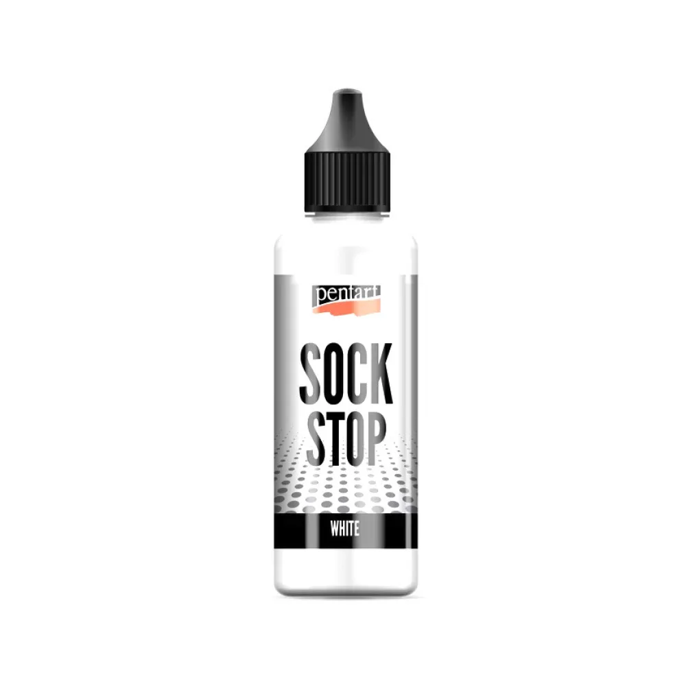 Pentart Farba antypoślizgowa Sock Stop - - White 80 ml