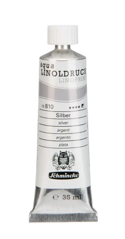 Schmincke Farba Aqua Linoprint - - 810, Silver, 35 ml