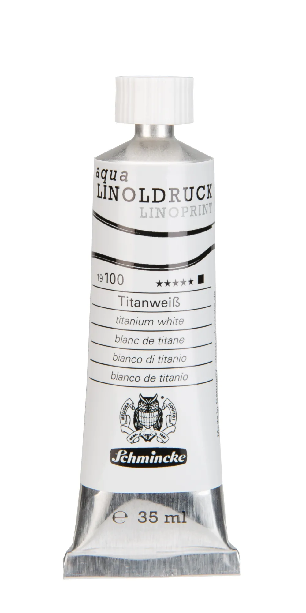 Schmincke Farba Aqua Linoprint - - 100, Titanium White, 35 ml > Techniki Graficzne